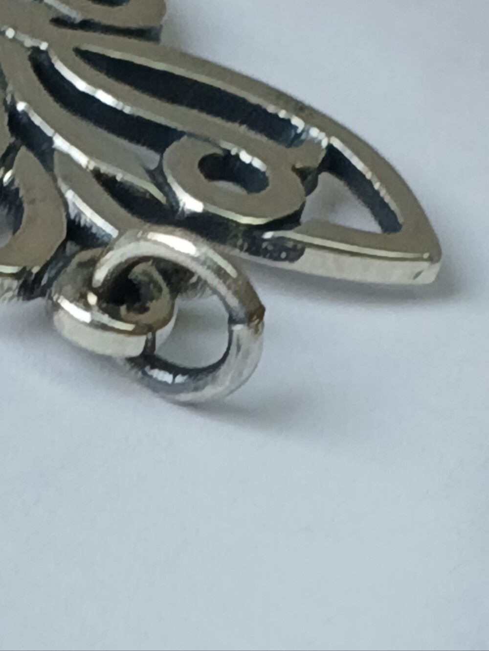 James Avery Sterling Silver Lace Wing Butterfly Pendant Charm - Picture 9 of 9